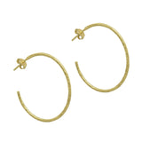 925 Sterling Silver  Texture Metal Hoops Earrings r