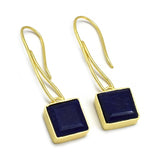 Square Lapis Lazuli Dangle Earrings