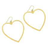 Heart Shape Metal Dangle Earrings