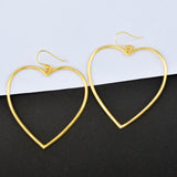 Heart Shape Metal Dangle Earrings