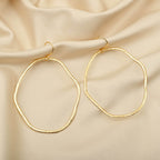 Extra Large Hammered Hoops - La Vitá Jewels