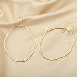Hammered Long Dangle Earrings