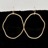 Hammered Long Dangle Earrings