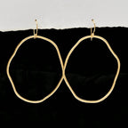 Extra Large Hammered Hoops - La Vitá Jewels