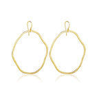 Extra Large Hammered Hoops - La Vitá Jewels