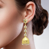 Polki Pearl  Jhumki Stud Earrings