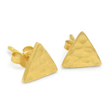 Hammered Triangle Stud Earrings