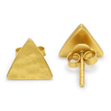 Hammered Triangle Stud Earrings