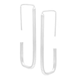 Silver Plated Metal Hoop Earrings