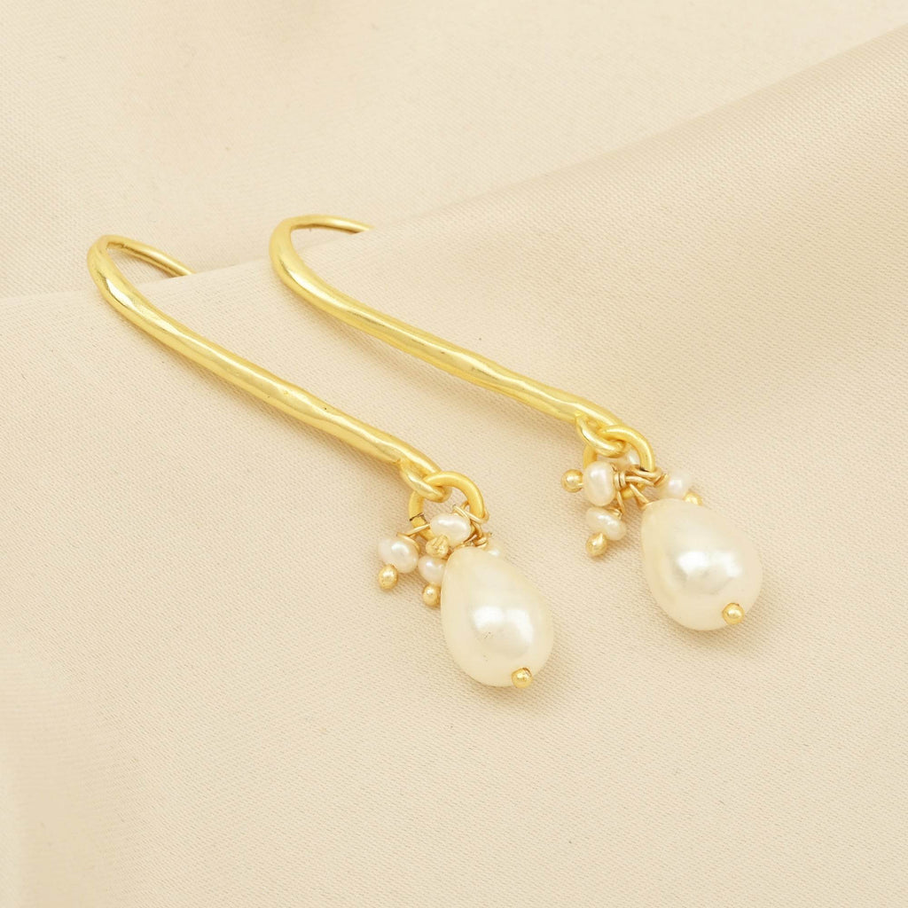 Natural Pearl Drop Earrings - La Vitá Jewels