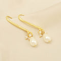 Natural Pearl Drop Earrings - La Vitá Jewels