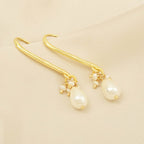 Natural Pearl Drop Earrings - La Vitá Jewels