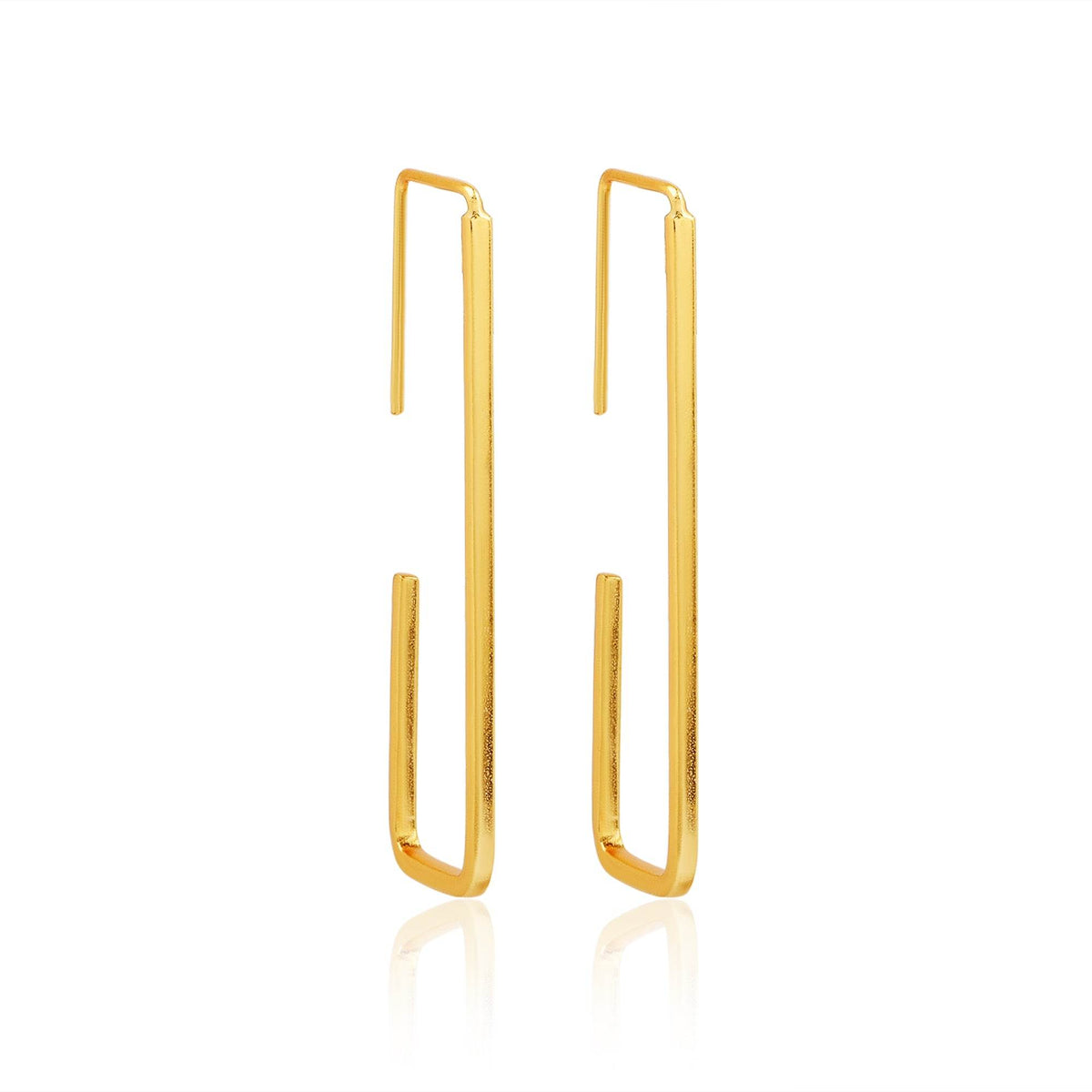 Rectangle shape Hoops Earrings - La Vitá Jewels
