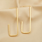 Rectangle shape Hoops Earrings - La Vitá Jewels
