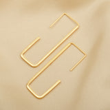 Rectangle shape Hoops Earrings