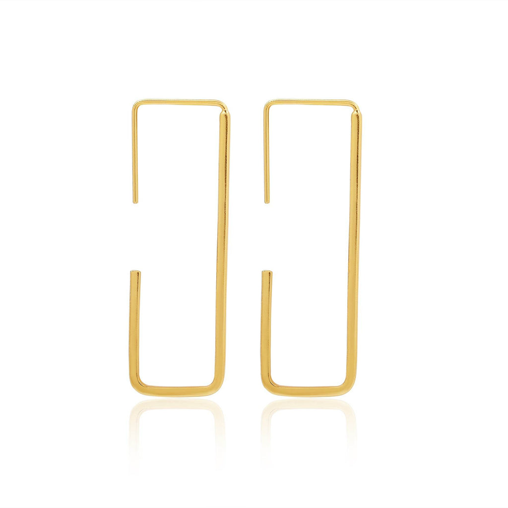 Rectangle shape Hoops Earrings - La Vitá Jewels