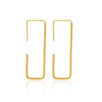 Rectangle shape Hoops Earrings - La Vitá Jewels