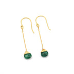 Natural Emerald Gemstone Earring - La Vitá Jewels