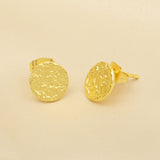Round Hammered Stud Earrings