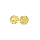 Round Hammered Stud Earrings