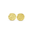 Round Hammered Stud Earrings - La Vitá Jewels