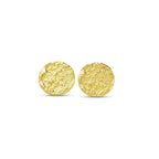 Round Hammered Stud Earrings - La Vitá Jewels