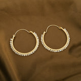 Rainbow Moonstone Beads Circle Earrings