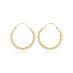 Moonlight Whispers Beads Wire Wrap Hoop Earring - La Vitá Jewels