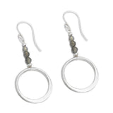 Silver Plated Labradorite  Dangle Earrings