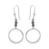 Silver Plated Labradorite  Dangle Earrings