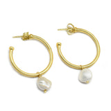 Pearl  Round Stud Earrings