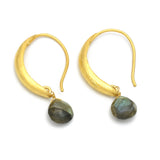 Labradorite Pearl  Dangle Earrings