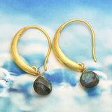 Labradorite Pearl  Dangle Earrings