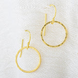 925 Sterling Silver Circle Dangle Earrings r