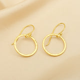 Circle Hammered Dangle Earrings