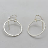 925 Sterling Silver Circle Dangle Earrings r