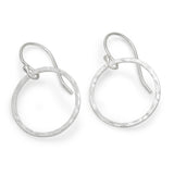 925 Sterling Silver Circle Dangle Earrings r