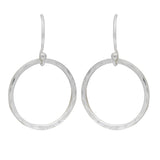 925 Sterling Silver Circle Dangle Earrings r