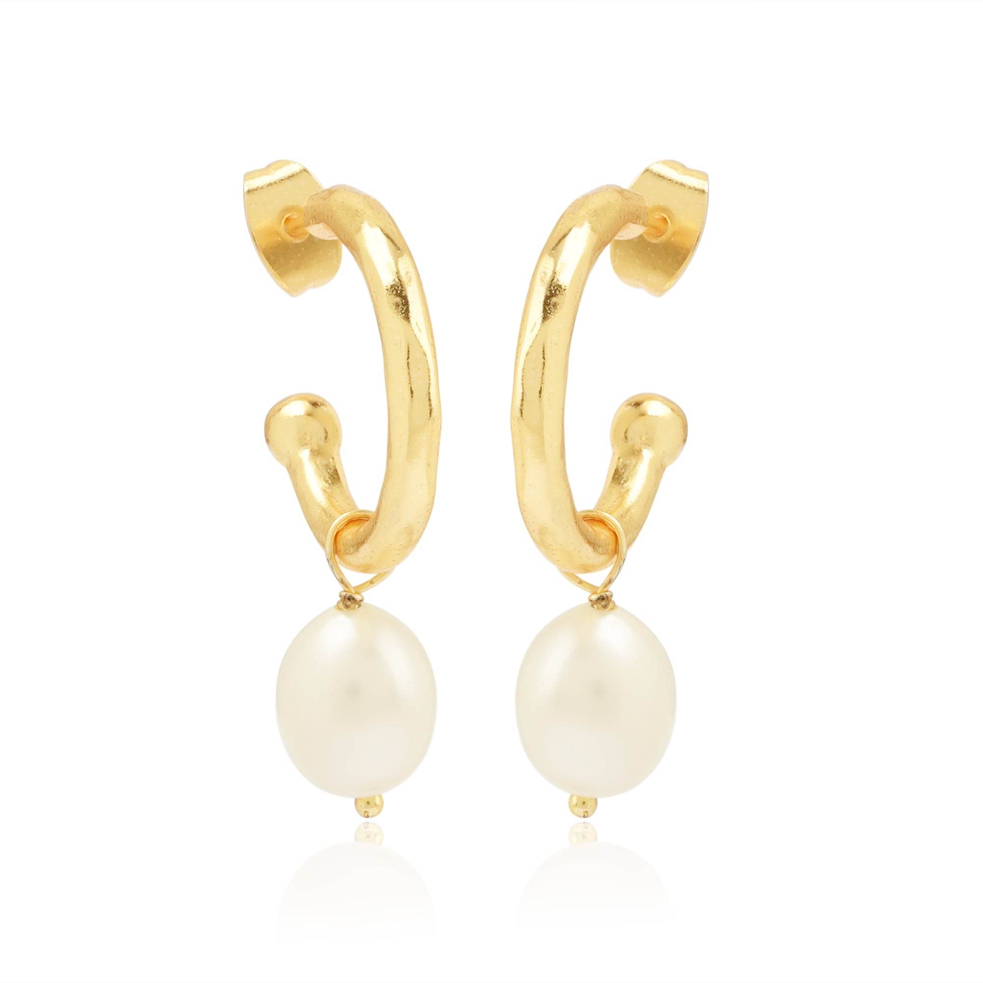 Princess Pearl Hoop Earring - La Vitá Jewels