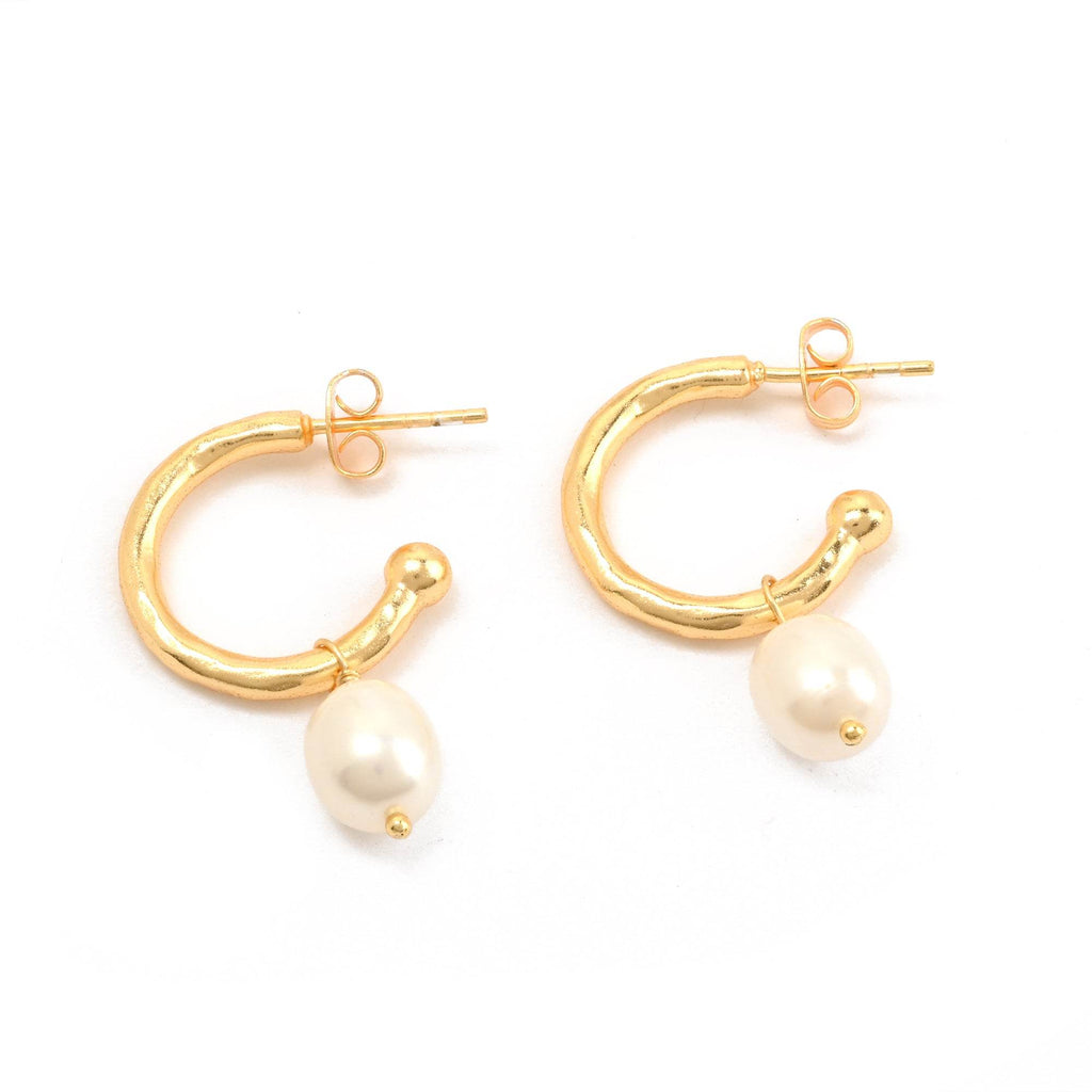 Princess Pearl Hoop Earring - La Vitá Jewels