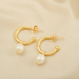 Princess Pearl Hoop Earring