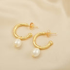 Princess Pearl Hoop Earring - La Vitá Jewels