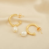 Princess Pearl Hoop Earring