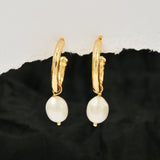 Princess Pearl Hoop Earring