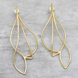 22k  Metal Leaf Earrings  Manufacturer