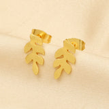 Leaf shape Stud Earrings