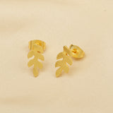 Leaf shape Stud Earrings
