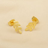 Leaf shape Stud Earrings