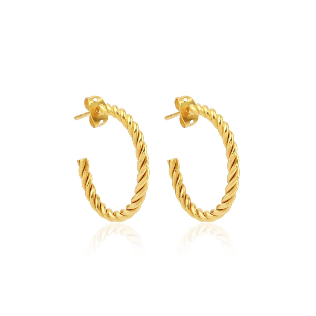Swirly Hoop Earrings - La Vitá Jewels