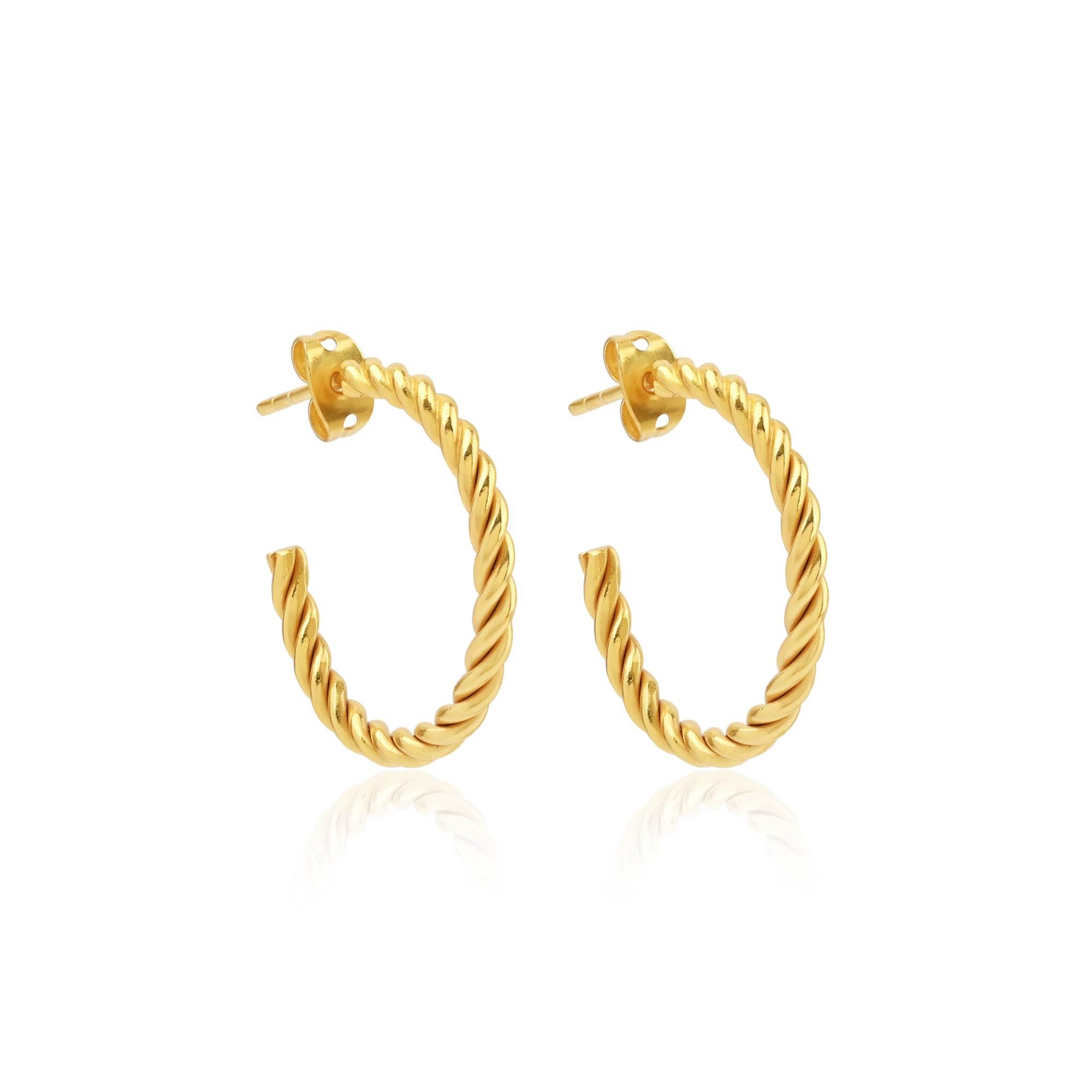 Swirly Hoop Earrings - La Vitá Jewels